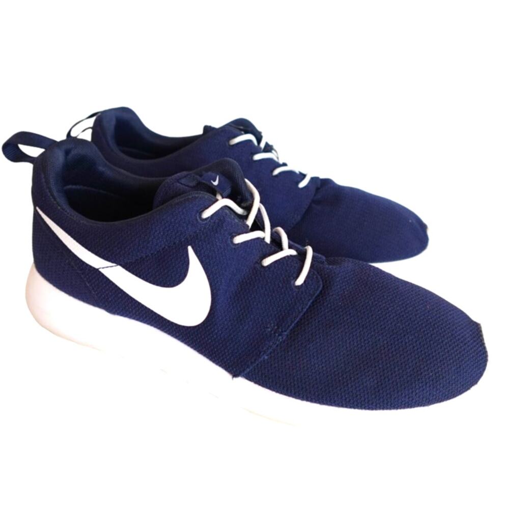 NIKE Roshe One Obsidian Running Sneakers Navy and White Men's Size 9.5